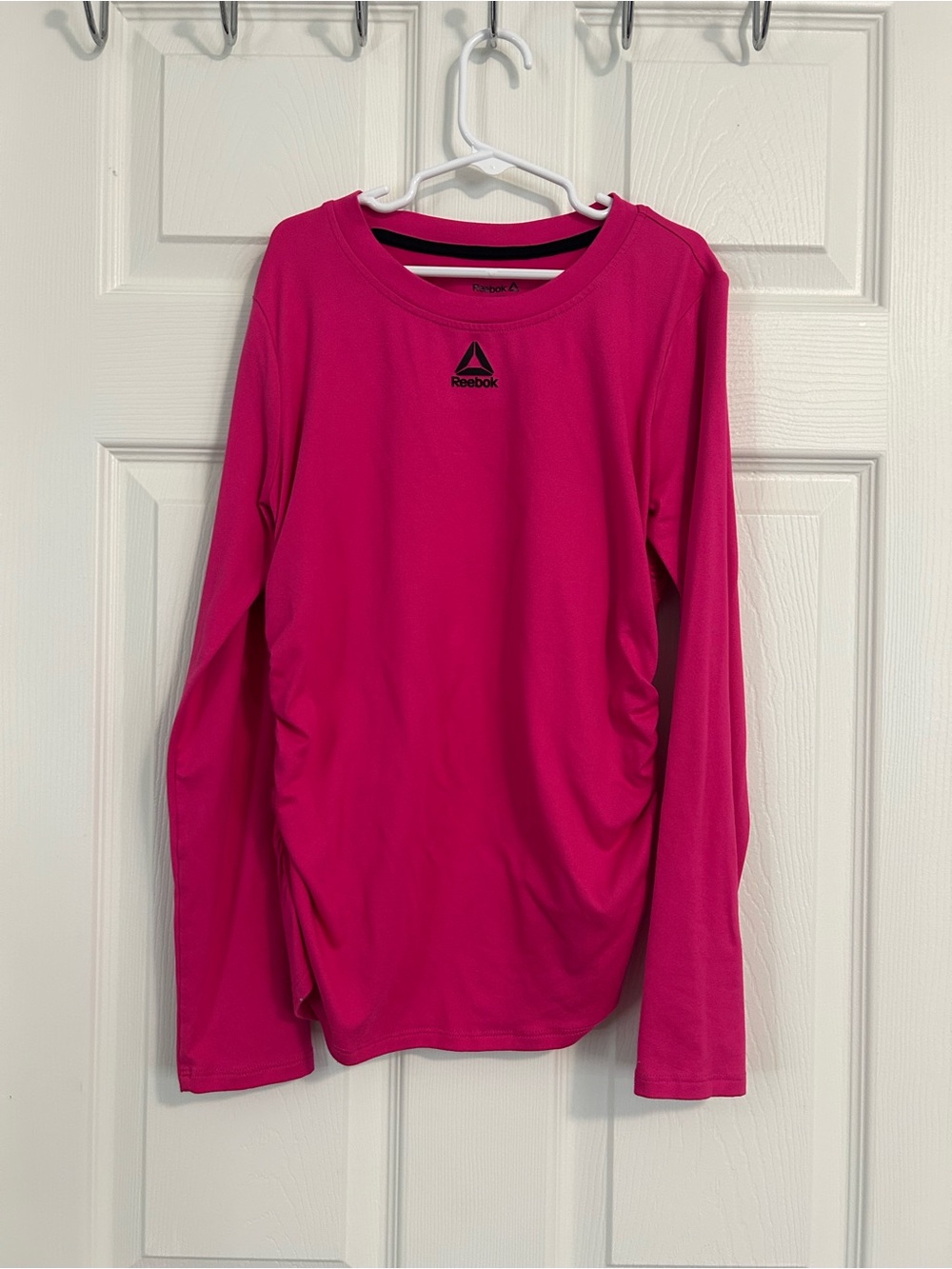 Reebok Girl’s size 10/12 Long-Sleeve Performance Top - Fuchsia Pink